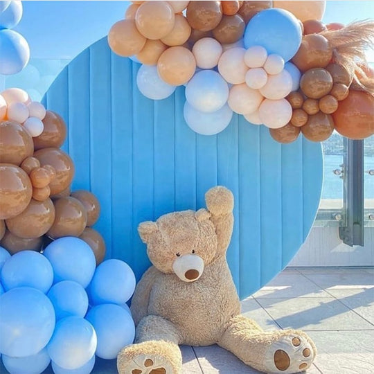 Velvet Round Event Decor Backdrop 65" - Blue