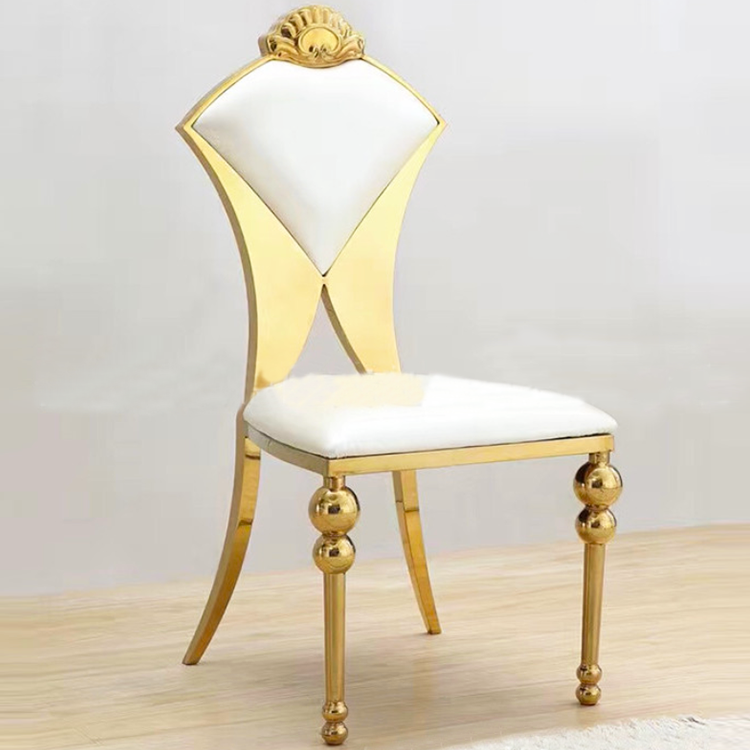 Stainless Steel Modern Padded Back Alexa Dining Event Chair - White ...