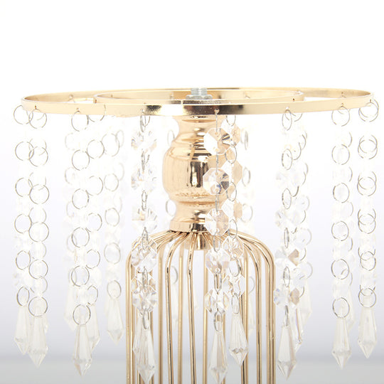 Crystal Chandelier Centerpiece Display Table Top - Gold