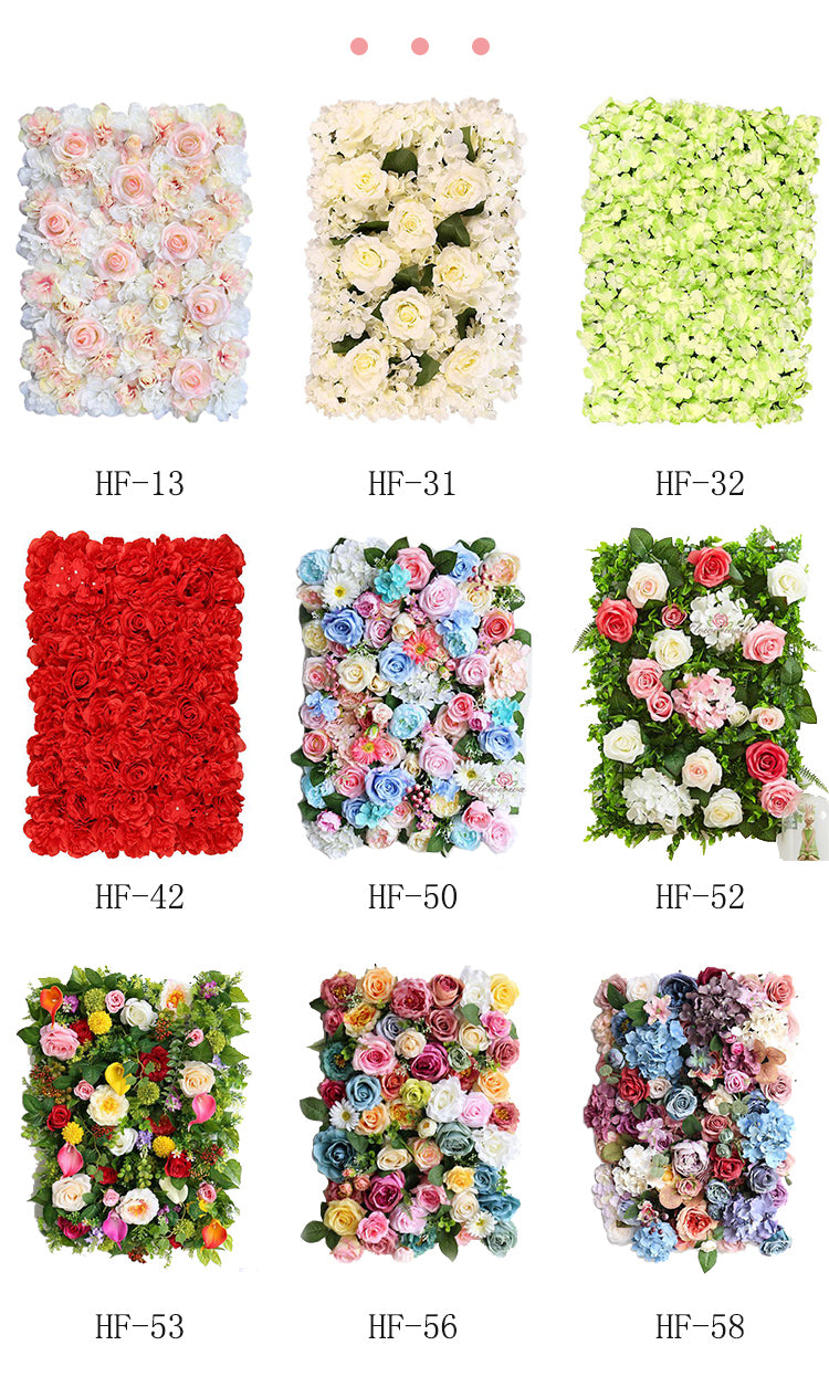 HE-BD029 5D Feather Backdrop Rolling Up Curtain Flower Wall - 8ft*8ft