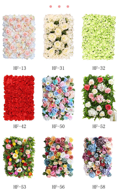 HE-BD029 5D Feather Backdrop Rolling Up Curtain Flower Wall - 8ft*8ft