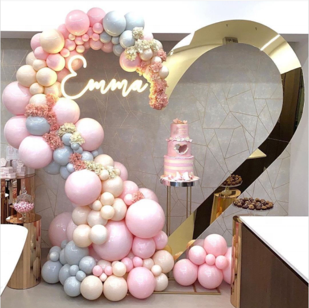 PVC Heart Shape Event Backdrop - Gold