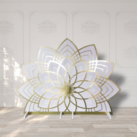 PVC Lotus Flower Backdrop - White