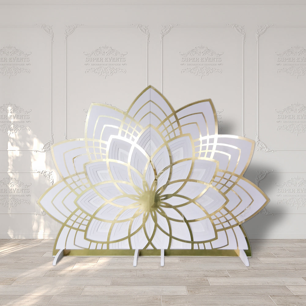 PVC Lotus Flower Backdrop - White