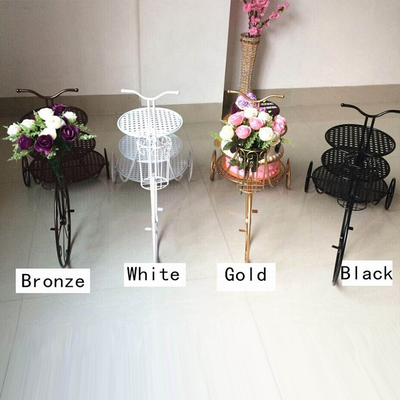 Metal Bicycle Dessert Cake Display Stand Set - Gold/White/Bronze/Black