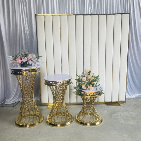 Velvet Square Stage Decor Backdrop - White