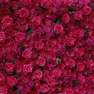 BDJ-002 3D Fabric Artificial Flower Backdrop Rolling Up Curtain Flower Wall - 8ft*8ft