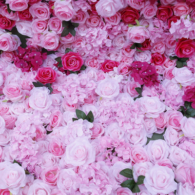 BDJ-002 3D Fabric Artificial Flower Backdrop Rolling Up Curtain Flower Wall - 8ft*8ft
