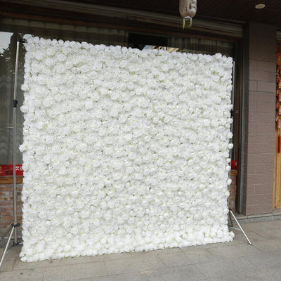 BD-053 3D Fabric Artificial Flower Backdrop Rolling Up Curtain Flower Wall - 8ft*8ft
