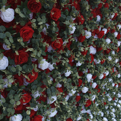 BD-055 3D Fabric Artificial Flower Backdrop Rolling Up Curtain Flower Wall - 8ft*8ft