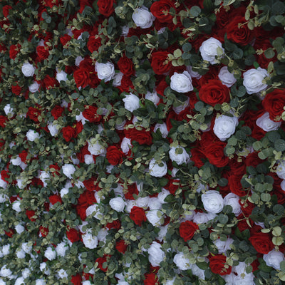 BD-055 3D Fabric Artificial Flower Backdrop Rolling Up Curtain Flower Wall - 8ft*8ft
