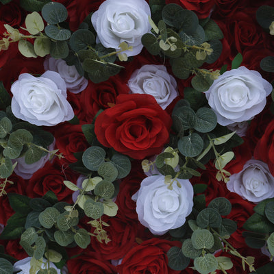 BD-055 3D Fabric Artificial Flower Backdrop Rolling Up Curtain Flower Wall - 8ft*8ft