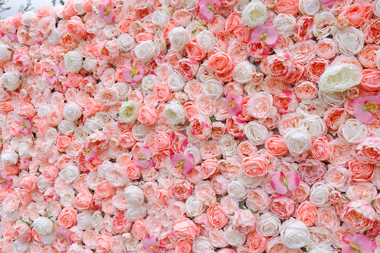 BD-019 3D Fabric Artificial Flower Backdrop Rolling Up Curtain Flower Wall - 8ft*8ft