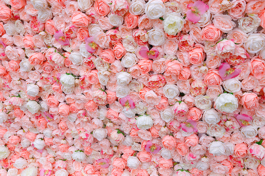 BD-019 3D Fabric Artificial Flower Backdrop Rolling Up Curtain Flower Wall - 8ft*8ft