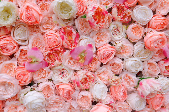 BD-019 3D Fabric Artificial Flower Backdrop Rolling Up Curtain Flower Wall - 8ft*8ft