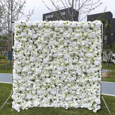 BD-024 3D Fabric Artificial Flower Backdrop Rolling Up Curtain Flower Wall - 8ft*8ft