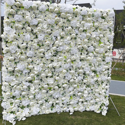 BD-024 3D Fabric Artificial Flower Backdrop Rolling Up Curtain Flower Wall - 8ft*8ft