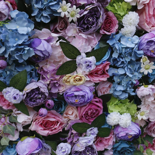 BD-033 3D Fabric Artificial Flower Backdrop Rolling Up Curtain Flower Wall - 8ft*8ft