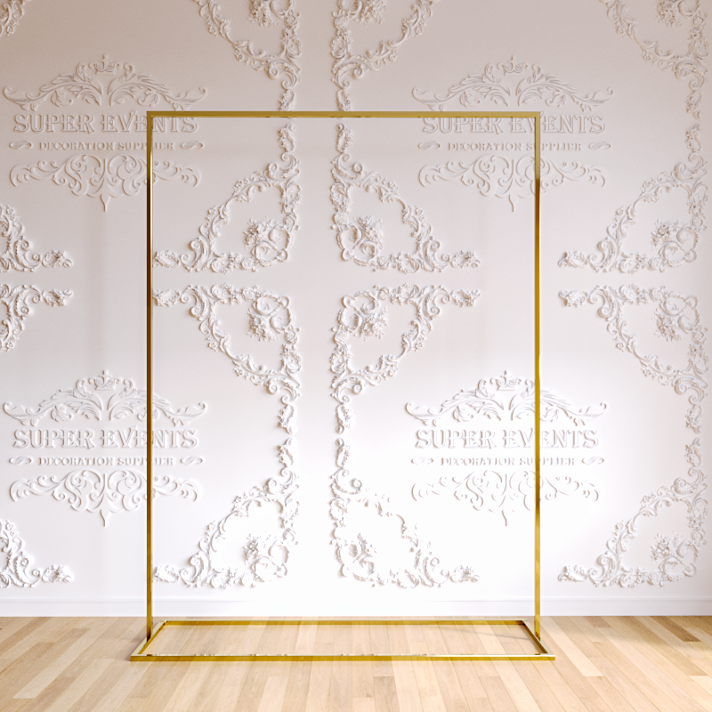 Stainless Steel Square Backdrop Stand - Gold