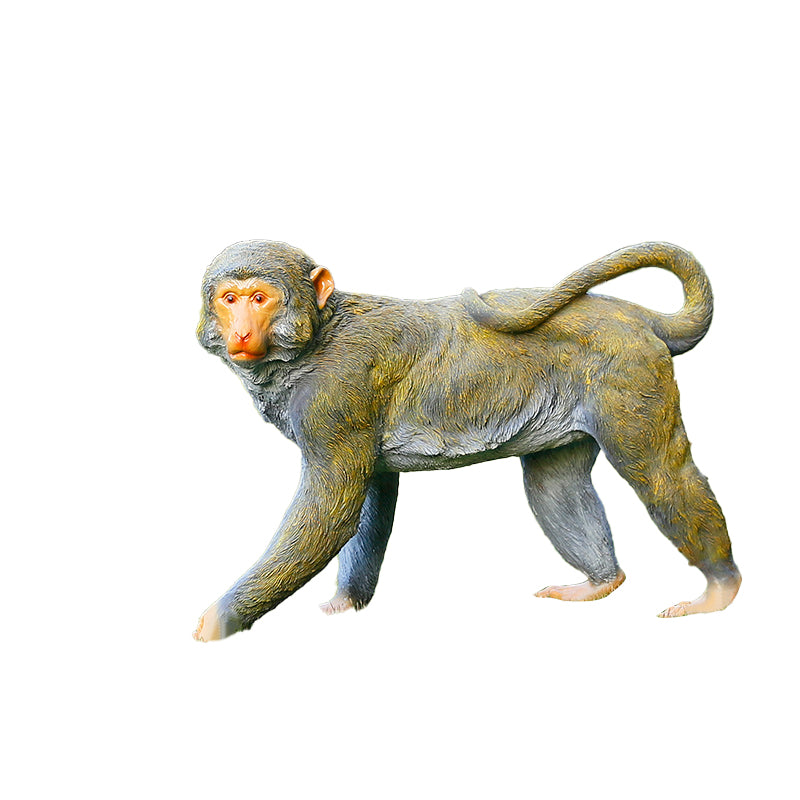 Custom Size Fiberglass Decorative Monkey Statuette