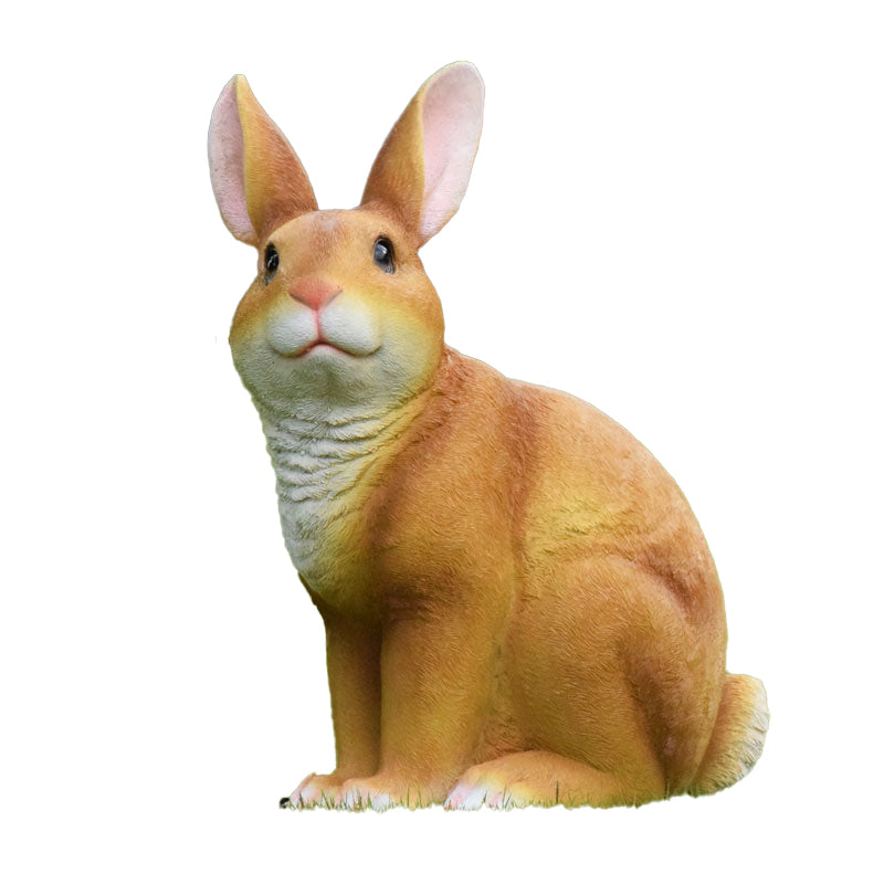 Custom Size Fiberglass Decorative Rabbit Statuette