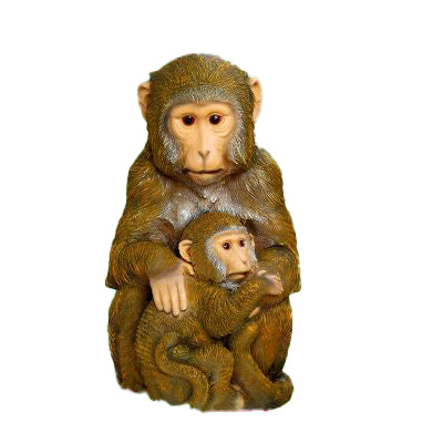 Custom Size Fiberglass Decorative Monkey Statuette