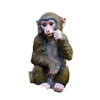 Custom Size Fiberglass Decorative Monkey Statuette