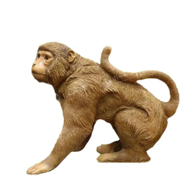 Custom Size Fiberglass Decorative Monkey Statuette