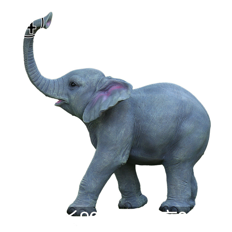Custom Size Fiberglass Decorative Elephant Statuette