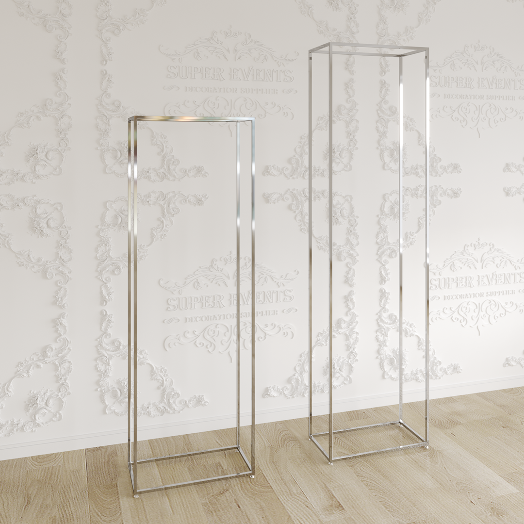 2 Pieces Stainless Steel Display Plinths Set - Gold