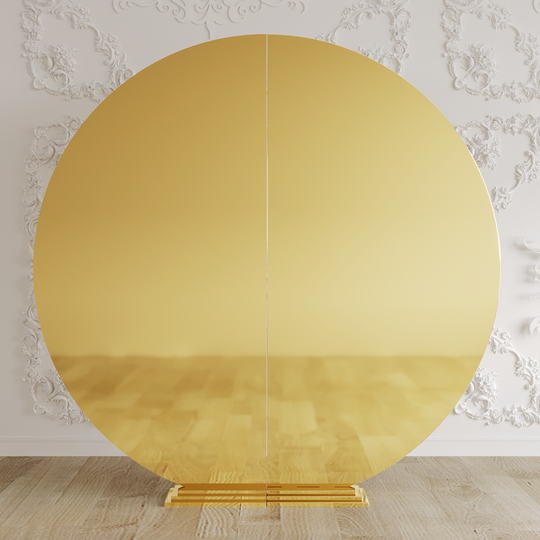 Custom Gold Round Acrylic Backdrop - 6.5ft