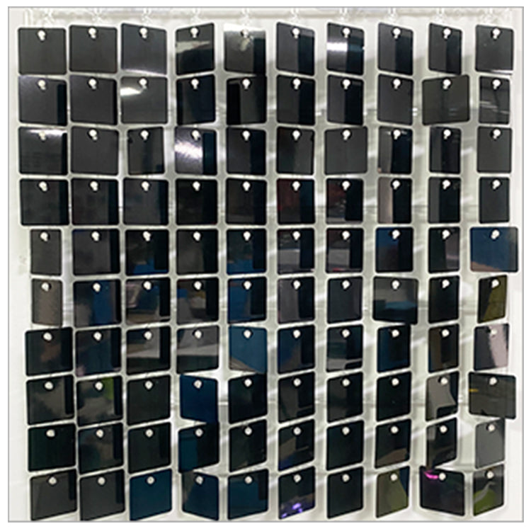 Shimmer Wall Panels / Black Backing & Square Sequins - Black