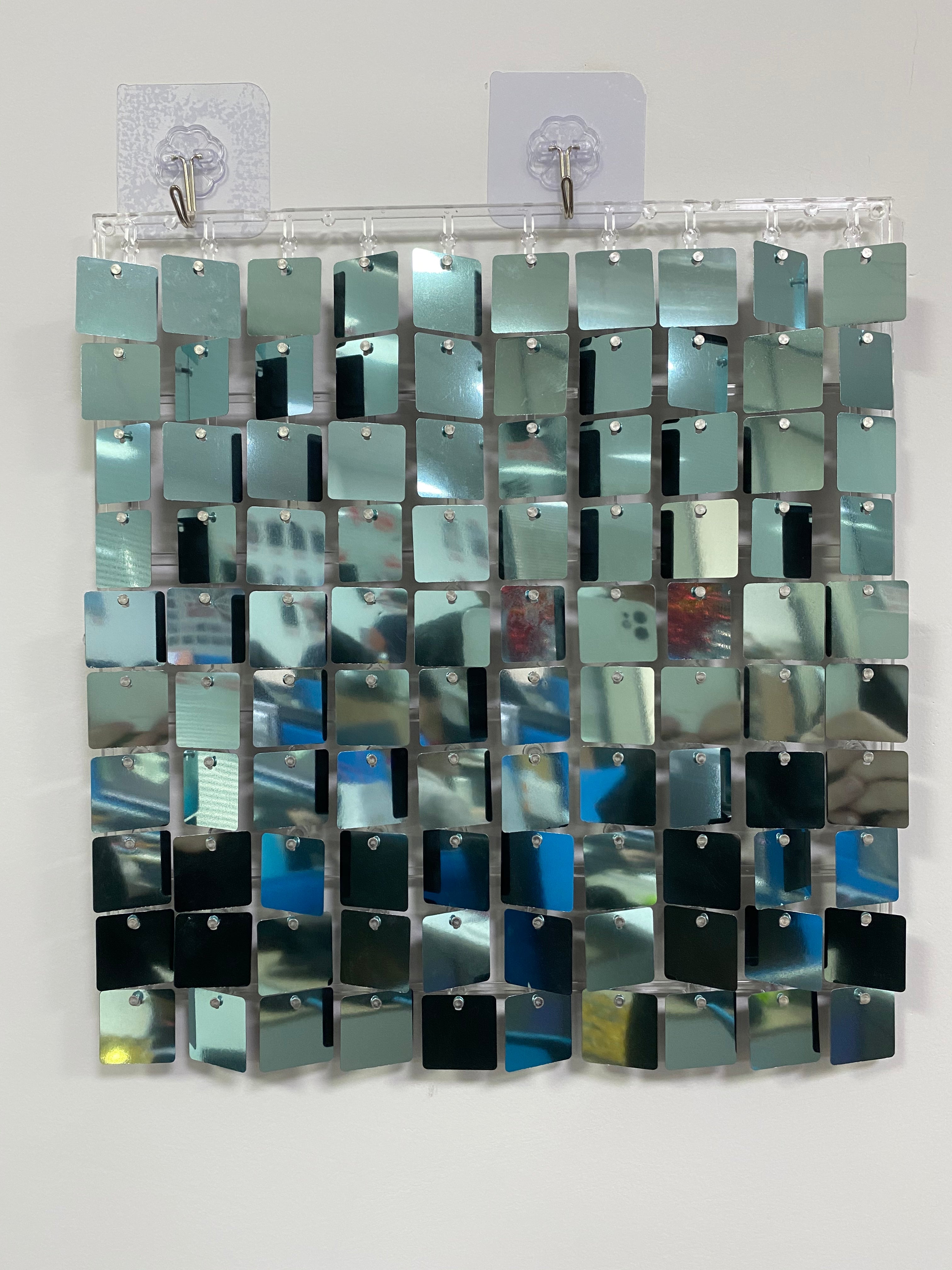 Easy Connect Shimmer Wall Panels / Transparent Grid Backing & Square S ...