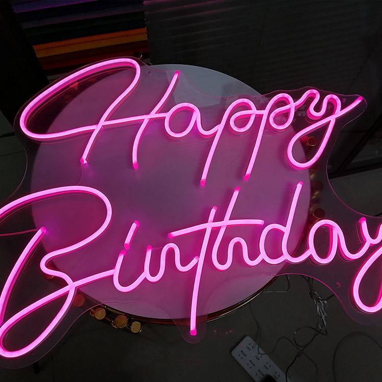 Custom Neon Sign " Happy Birthday " - Choose your Size and Color!