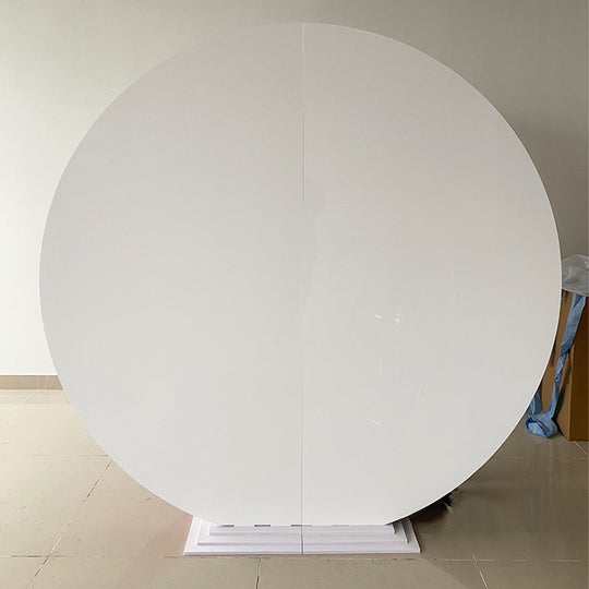 Custom White Round Acrylic Backdrop - 6.5ft