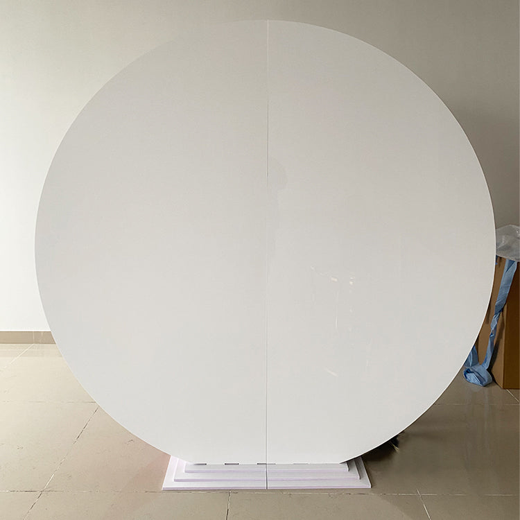 Custom White Round Acrylic Backdrop - 6.5ft