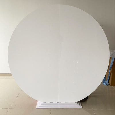 Custom White Round Acrylic Backdrop - 6.5ft
