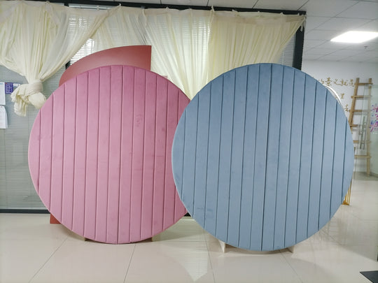 Velvet Round Event Decor Backdrop 65" - Pink/Blue