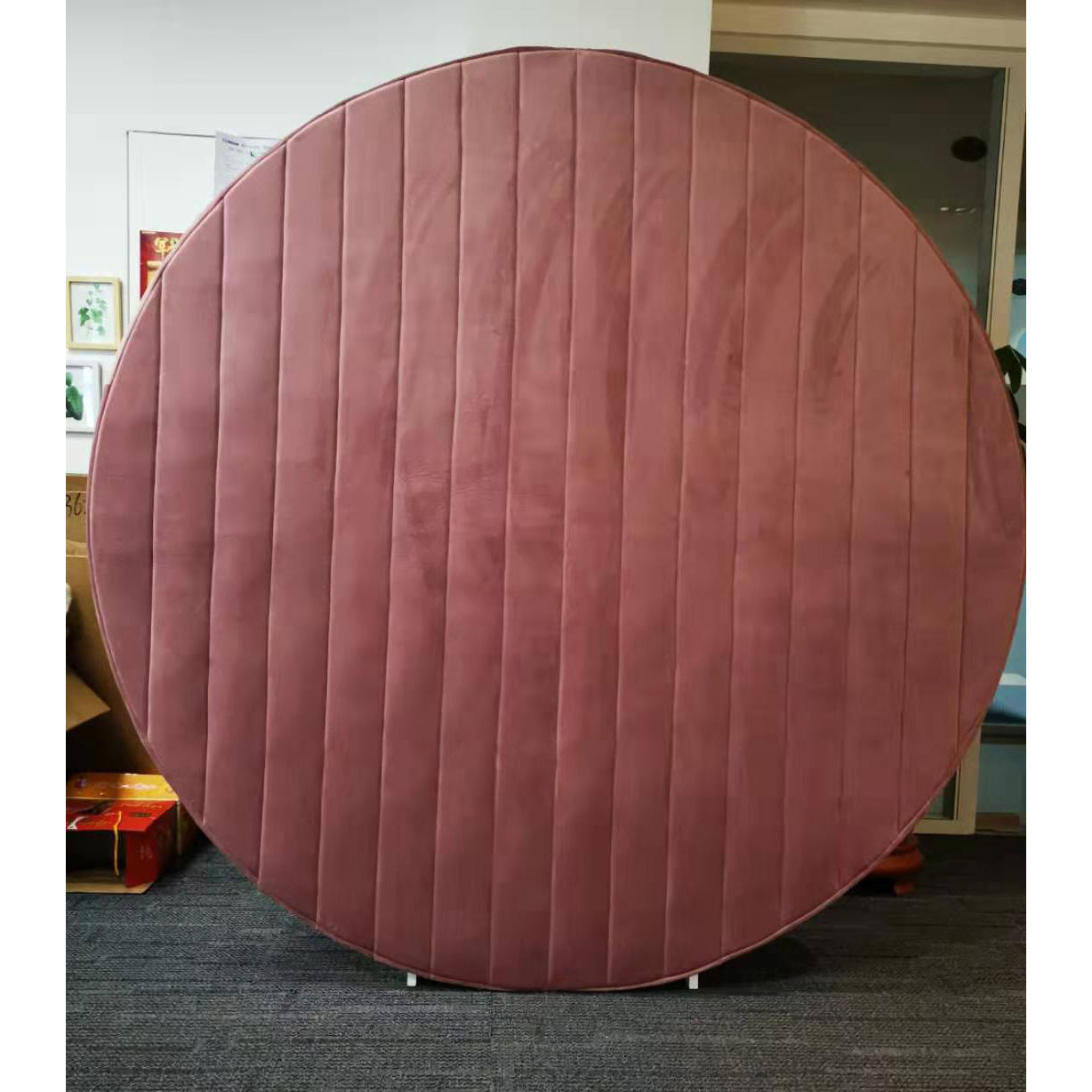 Velvet Round Event Decor Backdrop 65" - Pink