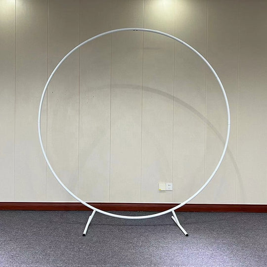 Simple Modern Aluminum Circle Arch 65" - White