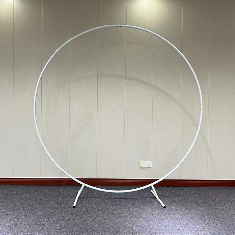 Simple Modern Aluminum Circle Arch 65" - White